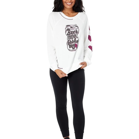 NEW IN PACKAGE- WILDFOX Beer Never Broke My Heart Broken Hearted Sweatsh… - Picture 4 of 4